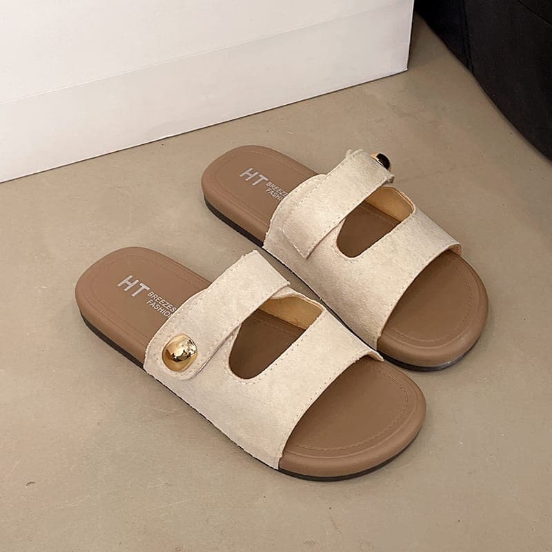 Double-Strap Flat Sandals